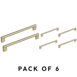 Amerock Versa 10-1/16 in (256 mm) Center-to-Center Cabinet Pull – Pack of 6